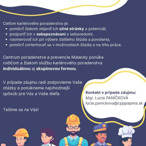 Plagát Kariérové poradenstvo